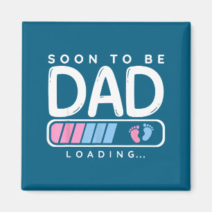Mens cute soon to be dad funny new dad pregnancy magnet