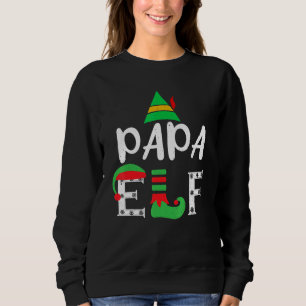 Mens Cute X Mas Papa Daddy Dad Elf Santa Winter Ho Sweatshirt