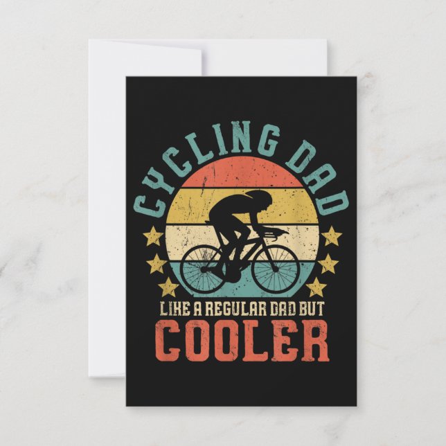 Mens Cycling Dad Bike Rider & Cyclist Father's Day Card (Front)