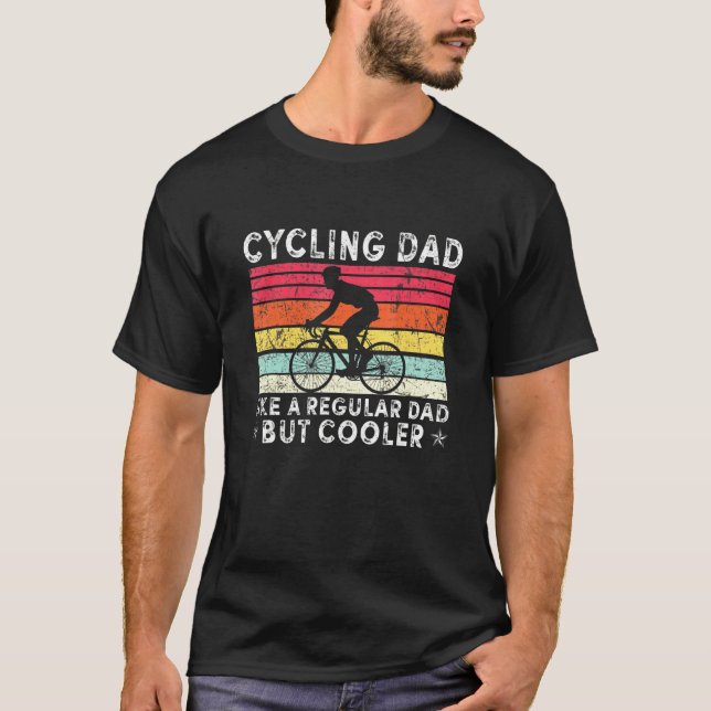 Mens Cycling Dad Regular Dad Cyclist Fathers Day B T-Shirt (Front)