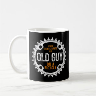 Mens Cycling - Never Underestimate An Old Guy On A Coffee Mug