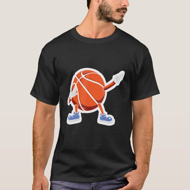 Mens  Dabbing Basketball Dancing Ball Game In Shoe T-Shirt (Front)