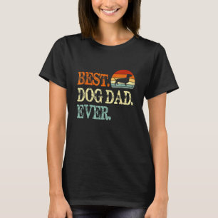Mens Dachshund Best Dog Dad Ever Retro Vintage Fat T-Shirt