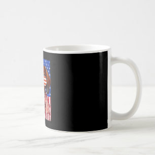 Mens dachshund dog usa flag sunglasses patriotic coffee mug