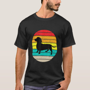 Mens Dachshund Doxie Teckel Dog Vintage Retro Styl T-Shirt