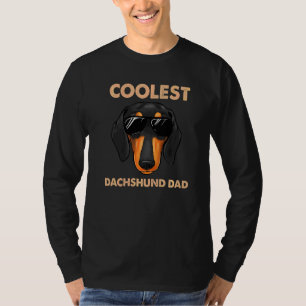 Mens Dachshund Papa Coolest Dachshund Dad T-Shirt