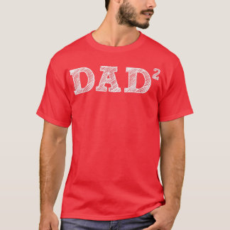 Mens Dad2, Two Kids, Father's Day, Father of Two  T-Shirt