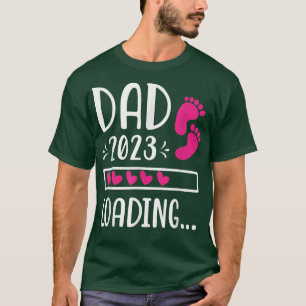 Mens Dad 2023 Loading Pregnant Pregnancy Daddy Fat T-Shirt