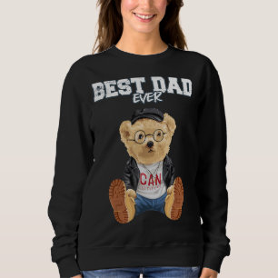 Mens Dad 2023 Teddybear for pregnancy announcement Sweatshirt