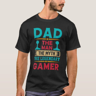 Mens Dad And Games, Father's Day Retro Vintage Des T-Shirt
