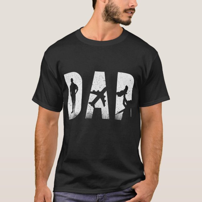 Mens Dad and Pilot T-Shirt (Front)