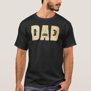 Mens Dad And Video Games Fatheru2019s Day Vintage T-Shirt