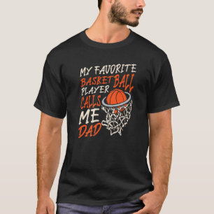 Mens Dad Basketball Player Father's Day T-Shirt