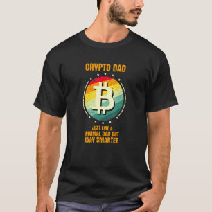 Mens Dad Bitcoin Crypto Cryptocurrency Blockchain T-Shirt