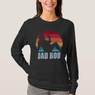 Mens Dad Bod Drinking Team Retro Sunset Vintage Fa T-Shirt