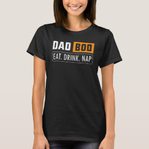 Mens Dad Bod Eat Drink Nap Humour Beer Drinking F T-Shirt