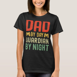 Mens Dad By Day Guardian By Night Gamer Dad Fathe T-Shirt