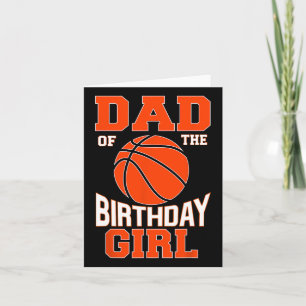 Mens Dad Bysketbyll Birthday Girl Family Byller B- Card