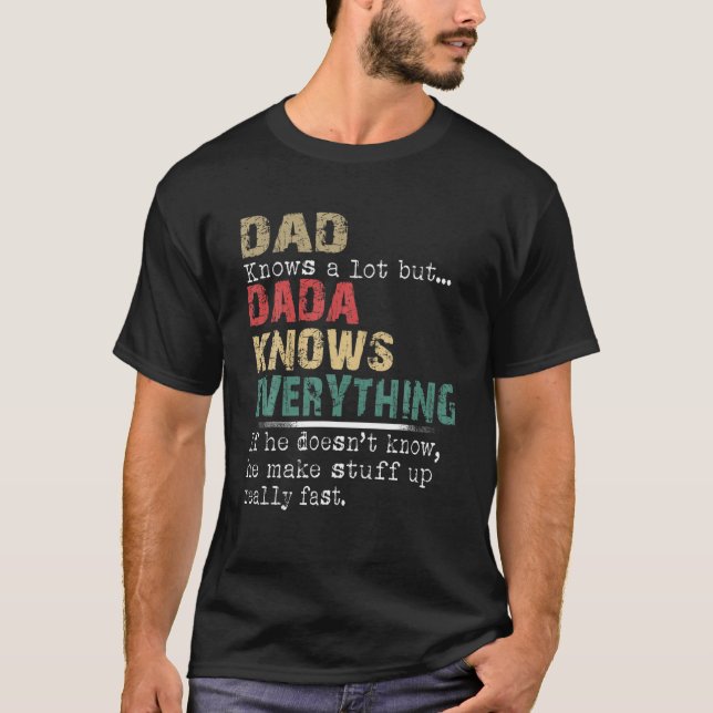 Mens Dad Dada Know Everything Retro Christmas Gran T-Shirt (Front)