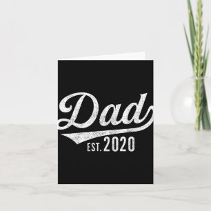 Mens Dad Est. 2020 Shirt - Expecting Baby Fathers Card
