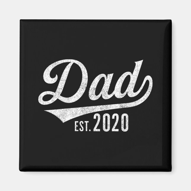 Mens Dad Est. 2020 Shirt - Expecting Baby Fathers  Magnet (Front)