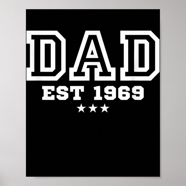 Mens Dad Established 1969 Father's Day Gift  Poster (Front)