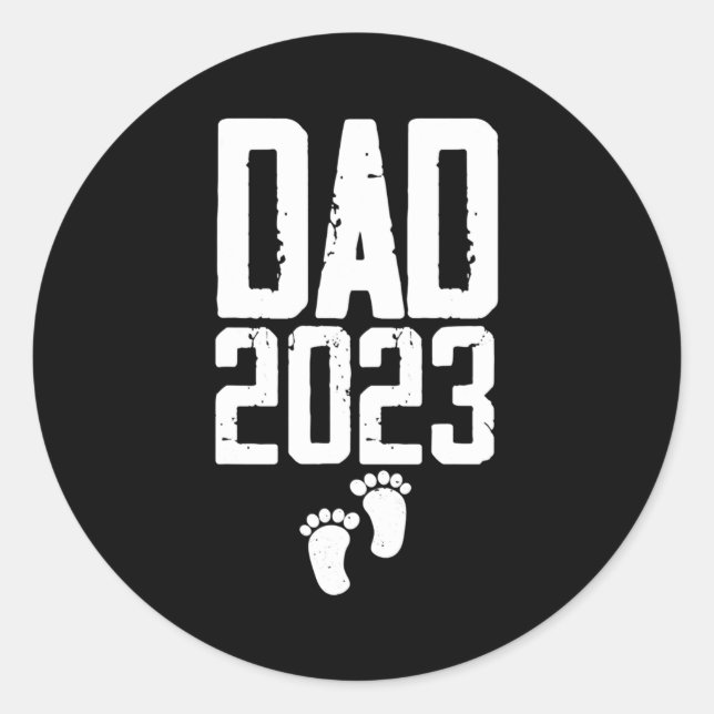Mens DAD father father day 2023 dad 2023 father Classic Round Sticker (Front)
