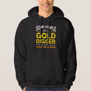 Mens Dad Father Gold Digger Mining Gold Rush Gold  Hoodie