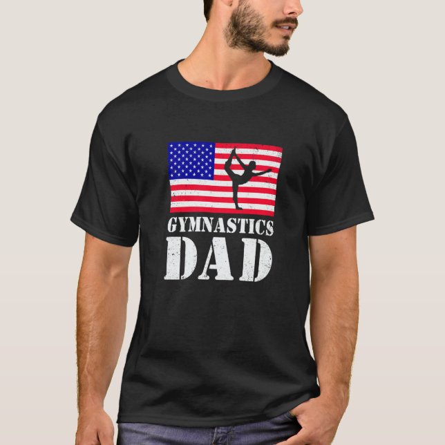 Mens Dad Father Graphic Gymnast Gymnastics Acrobat T-Shirt (Front)