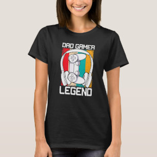 Mens Dad Gamer Legend Fathers Day Retro Video Game T-Shirt