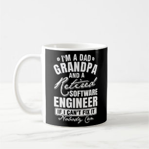 Mens Dad Grandpa and a Retired Software Engineer Coffee Mug