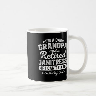 Mens Dad Grandpa And Retired Janitress Christmasfa Coffee Mug