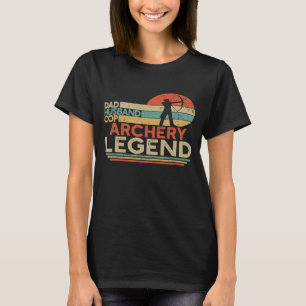 Mens Dad Husband Cop Archery Legend Bow Hunting Po T-Shirt