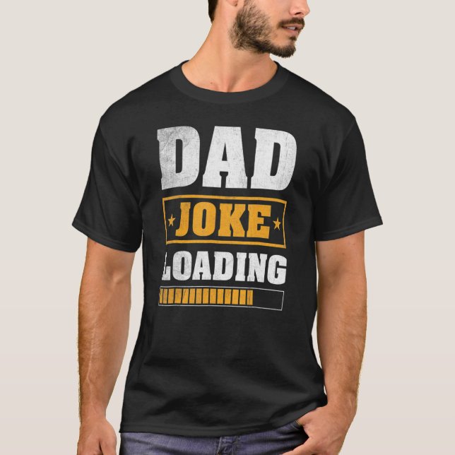 Mens Dad Joke Loading Please Wait Retro Daddy Fath T-Shirt (Front)