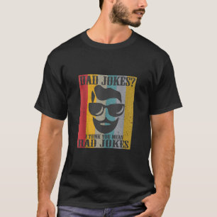Mens Dad Jokes Fun Rad Hip Bearded Dads Print for T-Shirt
