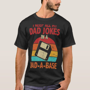 Mens Dad Jokes In Dad A Base Vintage For Father's T-Shirt