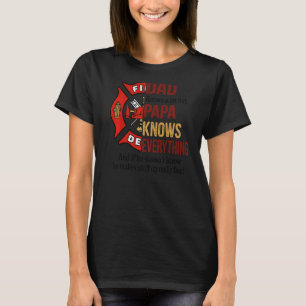 Mens Dad Knows A Lot But Grandpa Knows Everything  T-Shirt