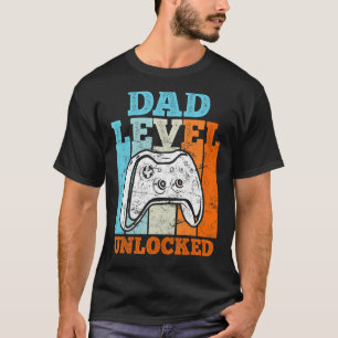 Mens Dad Level Unlocked Father To Be Daddy 2023 2 T-Shirt