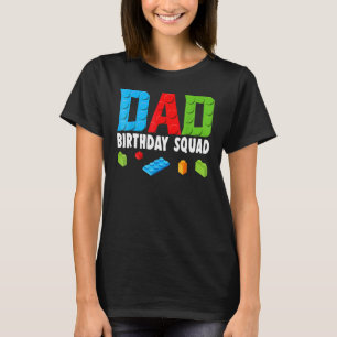 Mens Dad Master Builder Building Bricks Blocks Dad T-Shirt