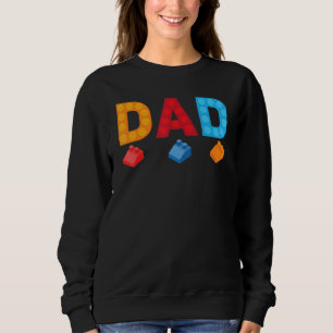 Mens Dad Master Builder Father Building Blocks Bri Sweatshirt