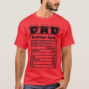 Mens Dad Nutrition Facts Father's Day Monster Hall T-Shirt