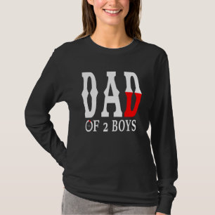 Mens Dad Of 2 Boys Father Or Grandpa Of 2 Kids 1 T-Shirt