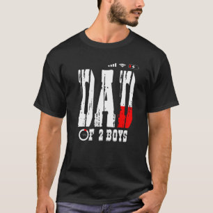 Mens Dad Of 2 Boys Father Or Grandpa Of 2 Kids 36 T-Shirt
