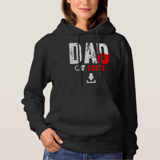 Mens Dad Of 2 Boys Father Or Grandpa Of 2 Kids 55 Hoodie