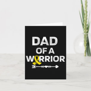 Mens Dad Of A Warrior Dipg Awareness Childhood Can Card