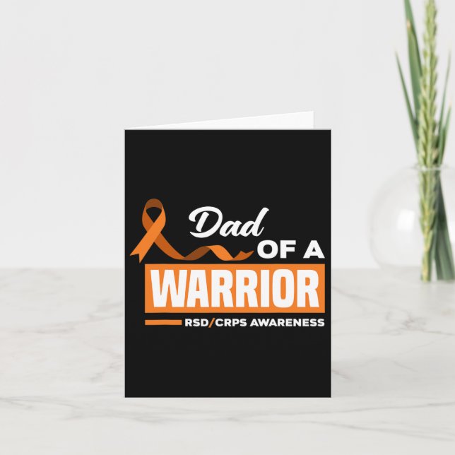 Mens Dad Of A Warrior Rsd Crps Awareness  Card (Front)