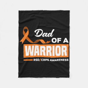Mens Dad Of A Warrior Rsd Crps Awareness Fleece Blanket