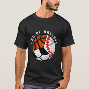 Mens Dad Of Byllers Fun Bysebyll Soccer Bysketbyll T-Shirt