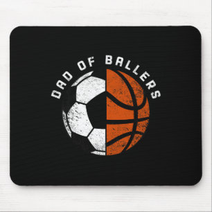 Mens Dad Of Byllers Fun Soccer Bysketbyll Dad Mouse Mat