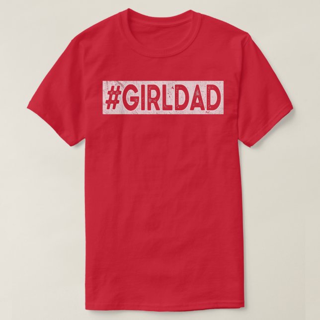 Mens Dad Of Girl Outnumbered Fathers Day From Wife T-Shirt (Design Front)
